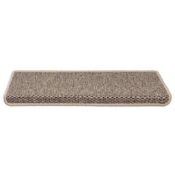 Berkfield Home Stair Mats Self-adhesive Sisal-Look 15 pcs 65x21x4 cm Dark Beige - Size: Medium - thumbnail 4