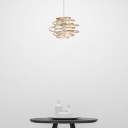 First Choice Lighting Gold Metal Swirl Easy Fit Light Shade - thumbnail 2