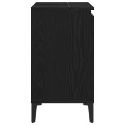 Berkfield Home Sink Cabinet Black Oak 58x33x60 cm Engineered Wood - Size: 58 x 33 x 60 cm - thumbnail 8