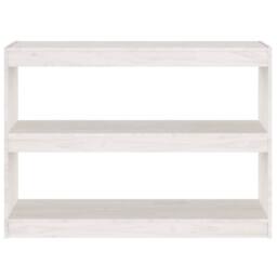 Berkfield Home Classic Book Cabinet Room Divider White 100x30x71.5 cm Pinewood - thumbnail 5