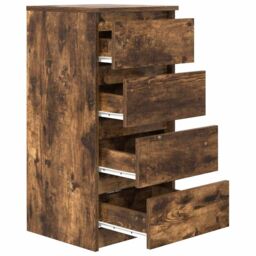 Berkfield Home Sideboard Smoked Oak 37.5x35x76 cm Engineered Wood in Brown - thumbnail 5