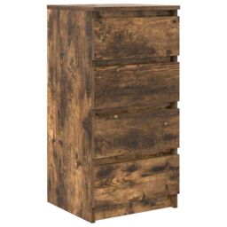 Berkfield Home Sideboard Smoked Oak 37.5x35x76 cm Engineered Wood in Brown - thumbnail 2