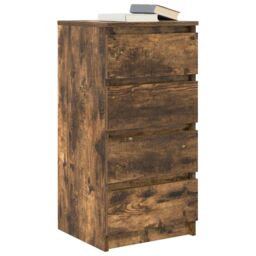Berkfield Home Sideboard Smoked Oak 37.5x35x76 cm Engineered Wood in Brown - thumbnail 4