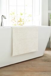 Lobster Creek Kaleidoscope Noodle 50x80cm Bath Mat - Soft & Absorbent Quick Drying Bathroom Rug - Deyongs 1846 in White - thumbnail 1