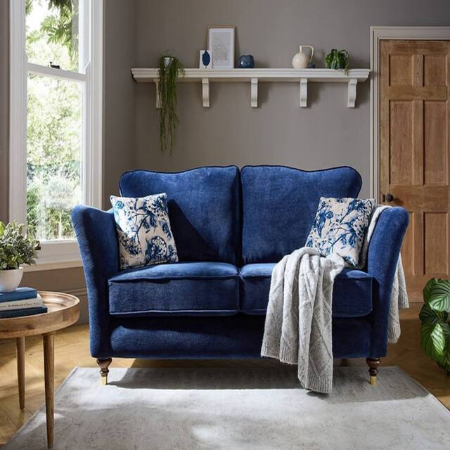 Stratus Interiors Windsor Aston Navy Upholstered Sofa Collection with Rolled Arms in Blue - image 1