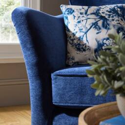 Stratus Interiors Windsor Aston Navy Upholstered Sofa Collection with Rolled Arms in Blue - thumbnail 2