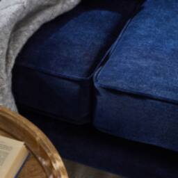 Stratus Interiors Windsor Aston Navy Upholstered Sofa Collection with Rolled Arms in Blue - thumbnail 4