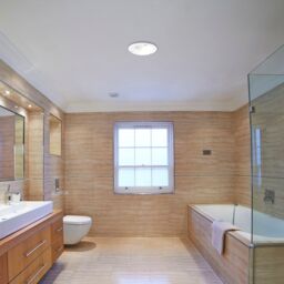 ValueLights Opal Glass IP44 Rated Bathroom Flush Ceiling Light with Warm LED Bulb in White