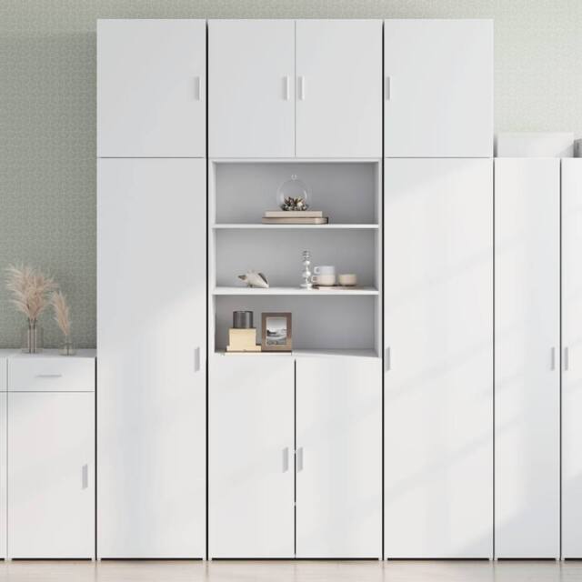 Berkfield Home Highboard White 80x42.5x249 cm Engineered Wood - image 1