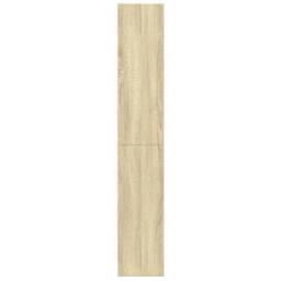 Berkfield Home Decorative Bookcase Sonoma Oak 60x24x143 cm Engineered Wood in Light Tan - Size: 60 x 24 x 143 cm - thumbnail 5