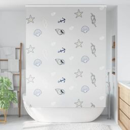 Berkfield Home Shower Roller Blind with Cassette 150x240 cm Fabric Width 146 cm in Black - thumbnail 2