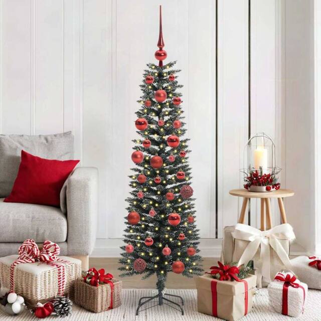 Berkfield Home Artificial Christmas Tree with 150 LEDs Green 43 x 43 x 150 cm - image 1