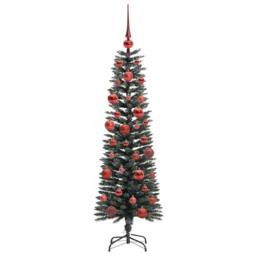Berkfield Home Artificial Christmas Tree with 150 LEDs Green 43 x 43 x 150 cm - thumbnail 4