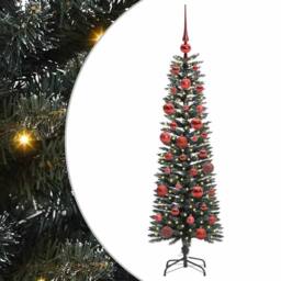 Berkfield Home Artificial Christmas Tree with 150 LEDs Green 43 x 43 x 150 cm - thumbnail 2