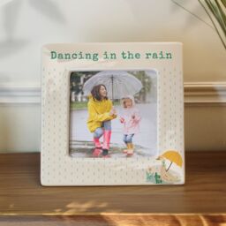 Personalised Memento Company Women's Personalised Puddle Duck Ceramic 4x4 Frame in Beige - thumbnail 4