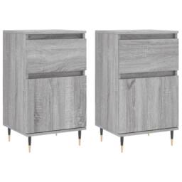 Berkfield Home Sideboards 2 pcs Grey Sonoma 40x35x70 cm Engineered Wood - Size: 40 x 35 x 70 cm - thumbnail 3