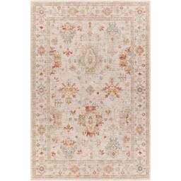 Livabliss Avant Garde - Vintage Beige Blue Orange Traditional Boho Fringe Living Rug in Light Beige - Size: 150 cm x 230 cm - thumbnail 2