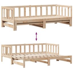 Berkfield Home Daybed with Trundle & Drawers without Mattress 80x200 cm in Brown - thumbnail 8