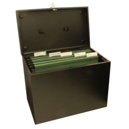 mysmartbuy Metal Lockable A4 File Box with 5 Suspension Files in Black - thumbnail 3