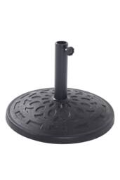 H&O Direct Resin Outdoor Parasol Stand Heavy Duty Umbrella Base in Black - thumbnail 4