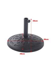 H&O Direct Resin Outdoor Parasol Stand Heavy Duty Umbrella Base in Black - thumbnail 6