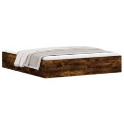 Berkfield Home Bed Frame Smoked Oak 180x200 cm Super King Size in Brown - thumbnail 2