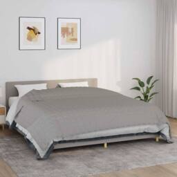 Berkfield Home Soft Weighted Blanket Grey 220x260 cm 11 kg Fabric - thumbnail 2