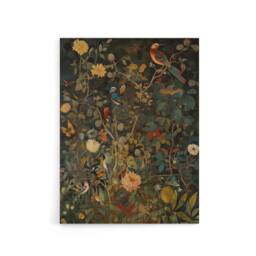 "Artery8 Birds In Flowering Shrubs Floral Canvas Wall Art Print - Size: W18"" x H24""" - thumbnail 1