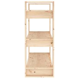 Berkfield Home Book Cabinet/Room Divider 80x35x91 cm Solid Wood Pine in Brown - Size: 80 x 35 x 91 cm - thumbnail 6