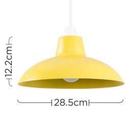 ValueLights Civic Pair of Yellow Ceiling Pendant Shade - thumbnail 6