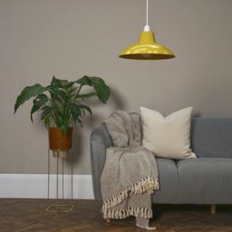ValueLights Civic Pair of Yellow Ceiling Pendant Shade - thumbnail 2