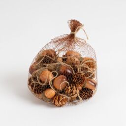 Scottish Everlastings Ltd 24pc Decorative Hanging Acorns & Cones in Brown - thumbnail 5