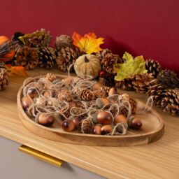 Scottish Everlastings Ltd 24pc Decorative Hanging Acorns & Cones in Brown - thumbnail 1