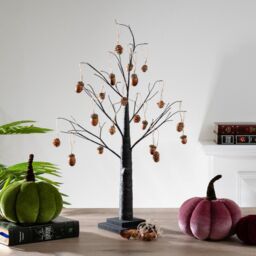 Scottish Everlastings Ltd 24pc Decorative Hanging Acorns & Cones in Brown - thumbnail 2