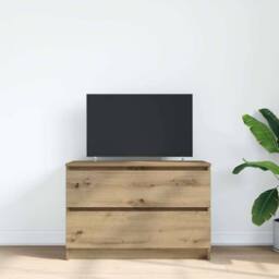 Berkfield Home TV Cabinet Artisan Oak 80x35x54 cm Engineered Wood in Brown - Size: 80 x 35 x 54 cm - thumbnail 1