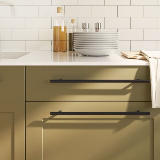 Berkfield Home Cabinet Handles 20 pcs Black 320 mm Stainless Steel - image 1