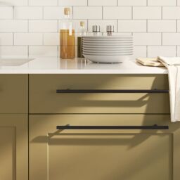 Berkfield Home Cabinet Handles 20 pcs Black 320 mm Stainless Steel - thumbnail 1
