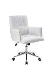 Living and Home Ergonomic Office Chair with Wheels and Adjustable Height Cream Beige - thumbnail 3