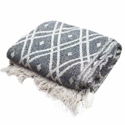KDMD Boho Comfort Throws - 125x150cm - Black & Biege Regency - Size: 125x150 cm - thumbnail 3