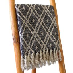 KDMD Boho Comfort Throws - 125x150cm - Black & Biege Regency - Size: 125x150 cm - thumbnail 1
