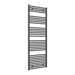 Bathroom Kingdom Diva Anthracite Straight Heated Towel Rail 1800x600 in Grey