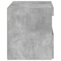 Berkfield Home Beautiful Bedside Cabinet with LED Lights Concrete Grey 50x40x45 cm - Size: 50 x 40 x 45 cm - thumbnail 9