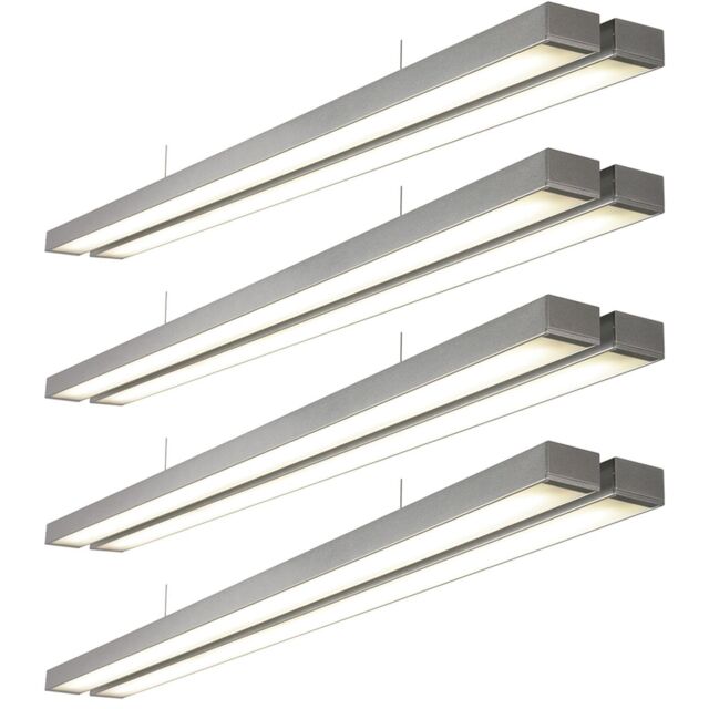 Loops 4 PACK Twin Commercial LED Suspension Light - 1494 x 156mm - 2 x 26W CCT LED - image 1