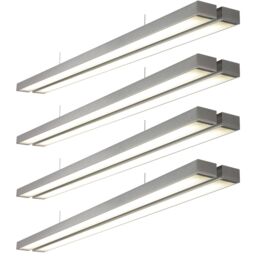 Loops 4 PACK Twin Commercial LED Suspension Light - 1494 x 156mm - 2 x 26W CCT LED - thumbnail 1