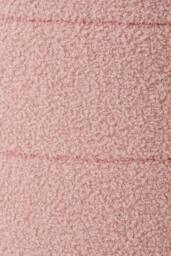 Living and Home Round Teddy Fleece Upholstered Footstool in Pink - thumbnail 9
