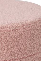 Living and Home Round Teddy Fleece Upholstered Footstool in Pink - thumbnail 8