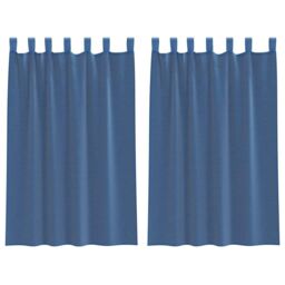 Berkfield Home Voile Curtains with Loops 2 pcs Royal Blue 140x175 cm - thumbnail 2