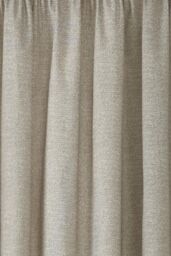 Dreams & Drapes 'Pembrey' Textured Pair of Pencil Pleat Curtains With Tie-Backs in Natural - Size: 117 cm width x 137 cm drop - thumbnail 4