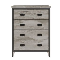 GFW Boston 4 Drawer Chest of Drawers in Grey - thumbnail 2