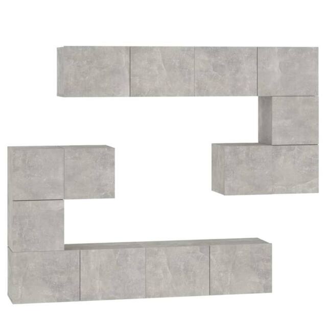 Berkfield Home Wall-mounted TV Cabinet Concrete Grey Engineered Wood - image 1